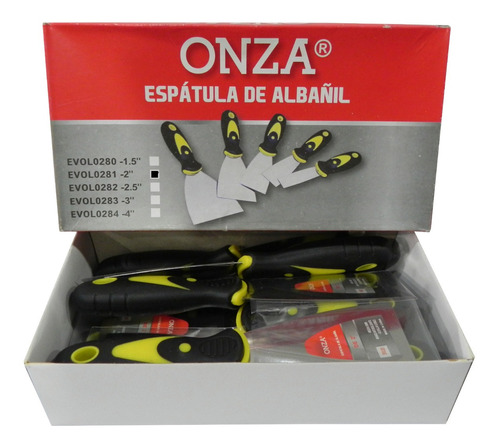 Espatula Pintor Albañil Mango Goma 2 (50 Mm.) Caja X12