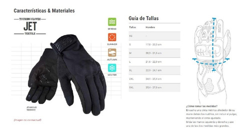 Guantes Moto Ls2 Jet Man Touring 4 Estaciones Impermeables