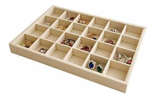 Pantalla Svea Hermoso Organizador De Joyeria De Color Beige 