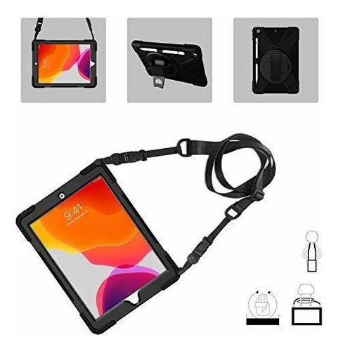Funda Para iPad 10.2 Procase Rígido 3 Capas Soporte Correa N