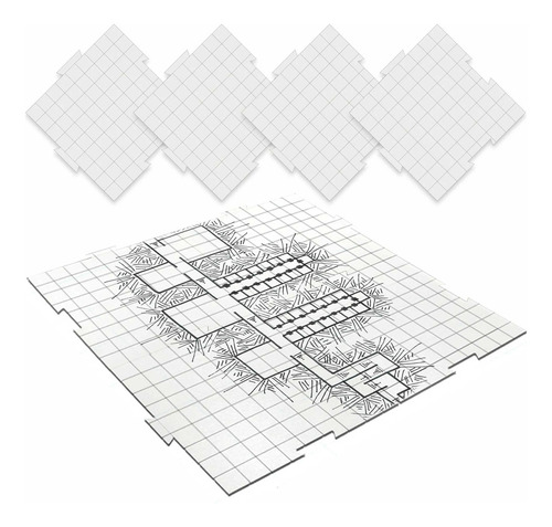 Grid Modular 4 Peças (9x9) Com Caneta Marcador