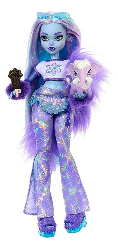 Monster High Doll, Abbey Bominable Yeti Con Pet Mammoth Tund