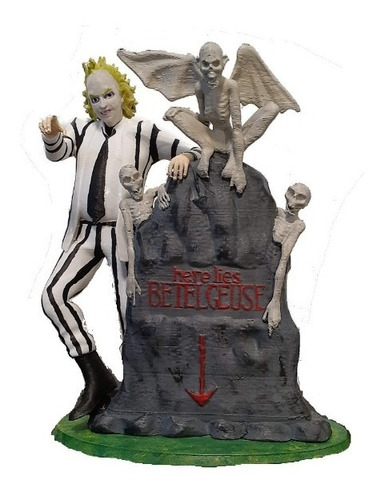 Figura Beetlejuice 3d Escultura 20 Cm Altura