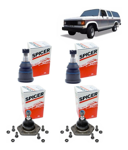 Kit Pivo Dianteiro Supensão Spicer Veraneio 1974 1975 1976