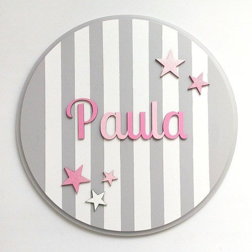Imagen 7 de 10 de Carteles Con Nombre Xl Niñas - Decoración Infantil