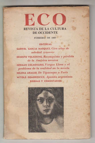1967 Garcia Marquez 100 Años De Soledad Adelanto Revista Eco