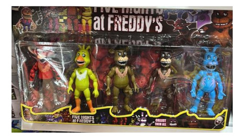 Set 5 Figuras Fnaf Five Nights At Freddys 15 Cm Juguetes Pvc