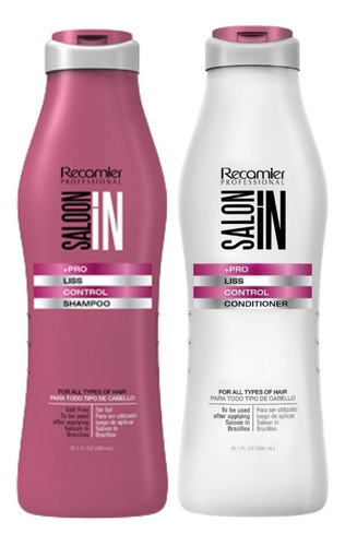 Shampoo + Acondicionador Liss Control 300 Ml Recamier S/sal