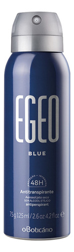 Egeo Blue Desodorante Antitranspirante Aerosol, 75g/125ml Fragrância Amadeirado