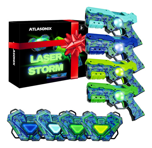 Conjunto De Pistolas Laser Tag Atlasonix Com Coletes Para Cr