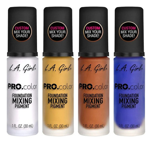 Pigmento Pro Color Mixing 4 Pzas L.a Girl Tono Pack