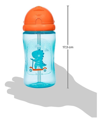 Imagem 5 de 10 de Garrafinha Infantil Com Canudo Retrátil Agua Suco - Buba