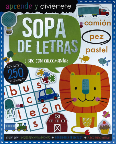 Aprende y Diviértete: Sopa De Letras, de Lane, Charly. Serie Aprende y Diviértete: Busca y Encuentra Editorial Silver Dolphin (en español), tapa blanda en español, 2021