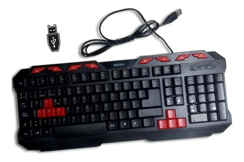 Teclado Usb Pc Gaming Español Multimedia Resistente Al Agua