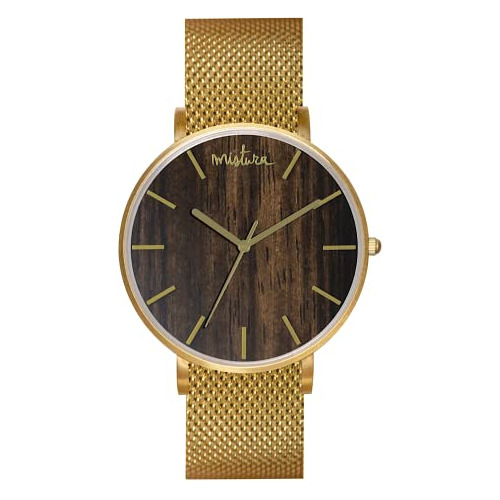 Reloj De Madera Mistura Hecho A Mano