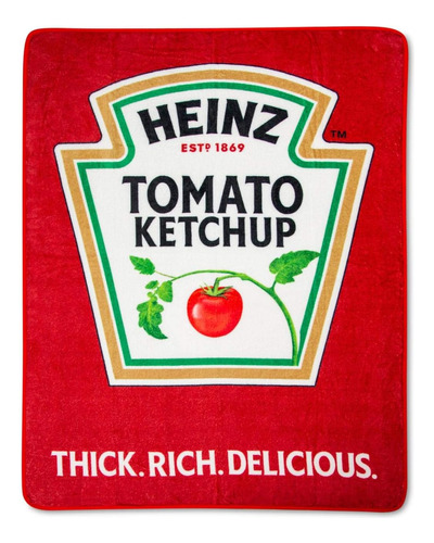 Manta De Felpa Con Logotipo De Heinz Ketchup | Cozy Sherpa W