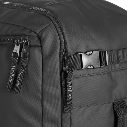 Mochila De Viaje Multibolsillo P/ Cabina Avion Enjoy Fly Ink Negro Fly