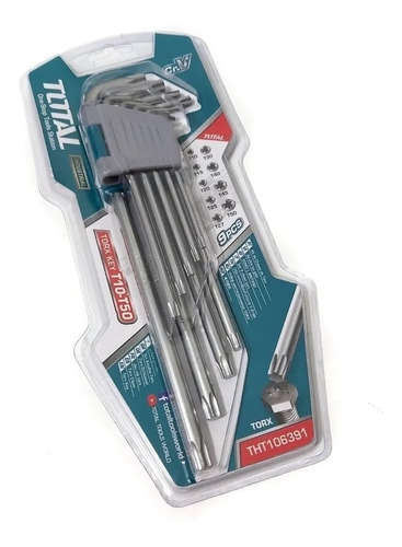 Juego Llaves Allen Estrella Torx 9 Piezas Total Tht106391