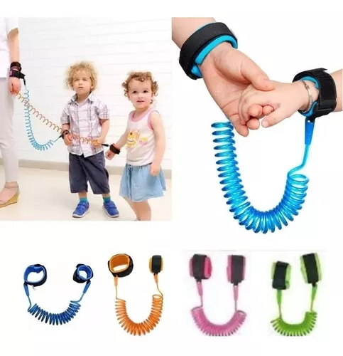 Pulsera de seguridad antipérdida para niños, pulsera de color rosa