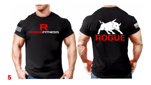 Remera R-ogue Fitness Bull Gym Crossfit Frente/espalda  