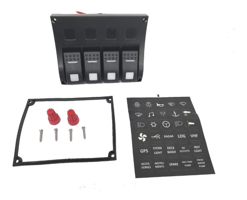 Panel De 4 Puntos Led 12v -teclas Luces Para Lancha