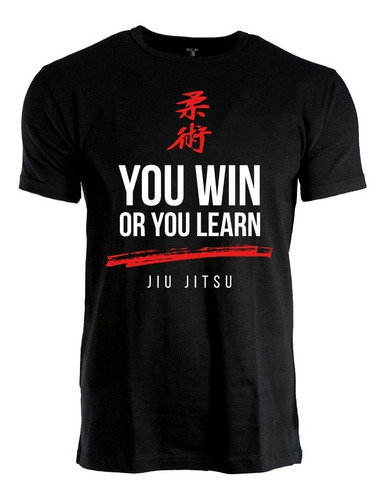 Remera Jiu Jitsu Win Or Learn Mma Gym - Algodon 100%