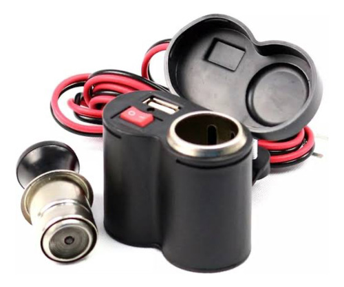 Carregador Tomada 12v Usb Moto Carregador Celular Isqueiro