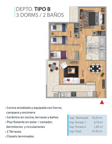 Departamento Jardines De Pinamar, La Serena