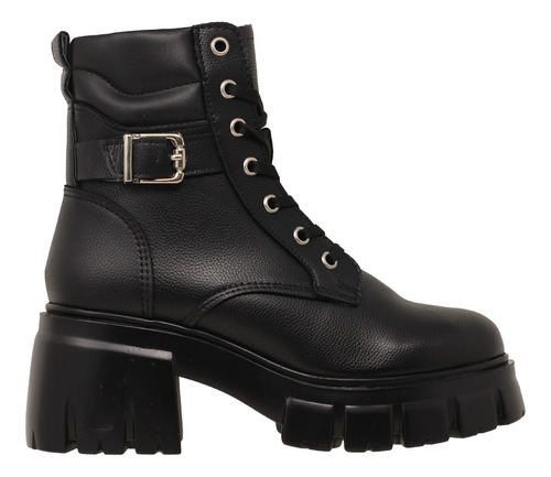 Botas Combat Mujer Plataforma Agujeta Tacón Militares 4037