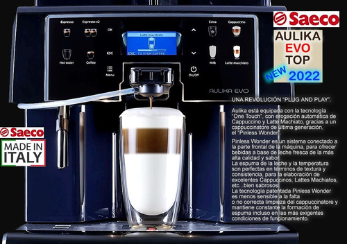 Cafetera Express Automatica Saeco Aulika Top Ri Profesional, Capuchinos, C/ Molinillo De Café En Granos