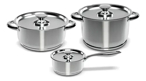 Bateria Cocina Wens 6 Piezas Acero Inoxidable Cocina 430-6ss