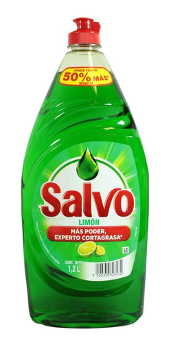 Lavatrastes Líquido Salvo Aroma Limón 1.2 Lt