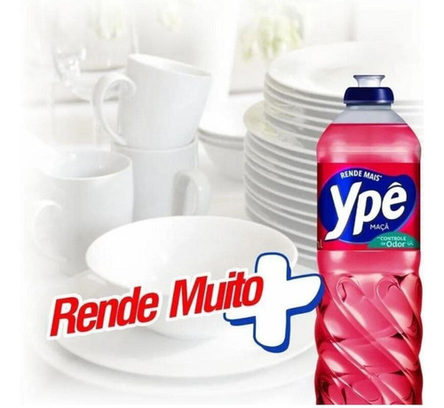 Kit 12 Unidades Detergente Ype Líquido Maça 500ml