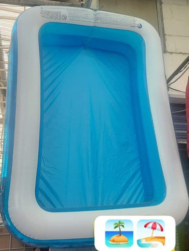 Alberca Piscina Inflable Rectangular 2.62 X 1.75 X .51 M Color Azul
