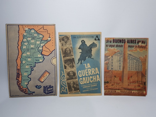 Antiguas Publicidades Buenos Aires Raras Lote X 3 Mag 56382