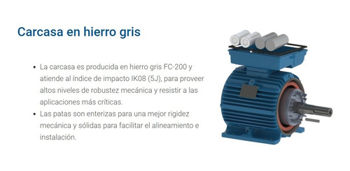 Imagen 8 de 10 de Motor Eléctrico Weg 5 Hp 220v Bifasico Brida C 1750rpm Baja