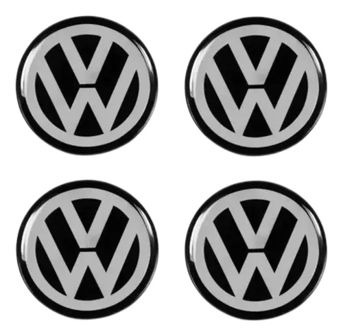 Emblemas/adesivos Chave Canivete Volkswagen ( Preto ) 14 Mm