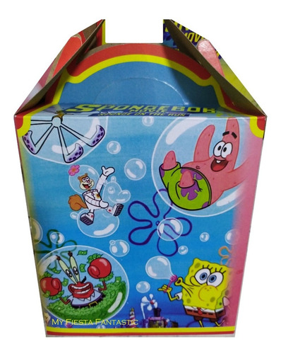 Imagen 2 de 7 de Bob Sponja & Patricio Paq 80 Cajitas Dulceras Feliz Bolo Jr