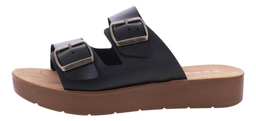 Sandalias Slip On Casuales Doble Correa De Ajuste Mujer Elo