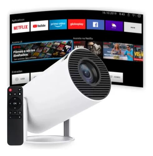 comprar Projetor Portátil 4k Hd Android 11.0 Smart Wifi 5g Bluetooth
