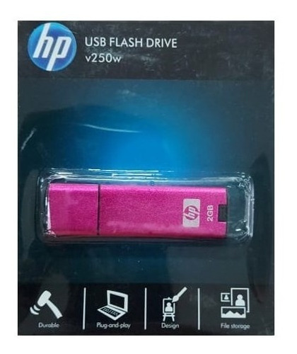 Imagen 1 de 7 de Pendrive Hp 2gb Usb Flash Drive 2.0 V250w Pack 2 Unidades