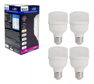 Kit 4 Lâmpadas Led 20w Alta Potência E27