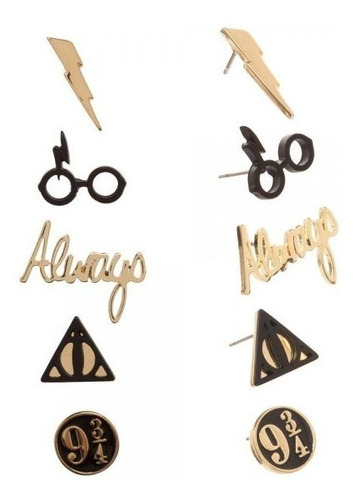 Imagen 1 de 2 de Harry Potter Aretes De Colección Wizarding World Originales