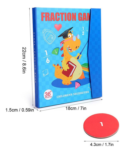 // Rompecabezas De Fracciones De Libro Magnético Montessori