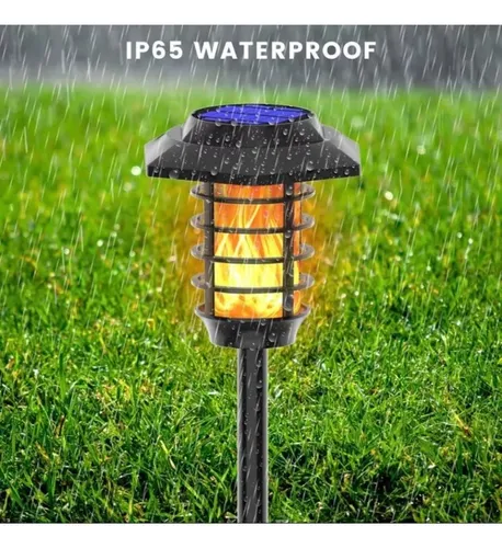 4 Lámparas Solares En Forma De Antorcha Para Jardín Ip65