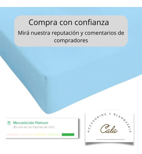 Imagen 5 de 5 de Sábana Ajustable Una Plaza Y Media Para Colchón De 90x190x30