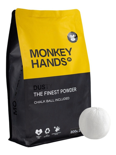 Monkey Hands, Magnesia En Polvo Para Evitar Sudoración 800 G