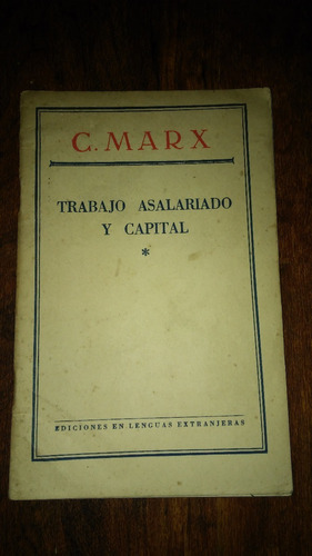 Trabajo Asalariado Y Capital / Marx