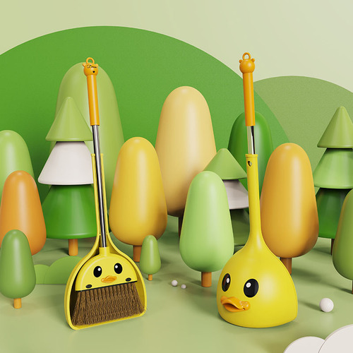 Fregona Infantil (marrón), Juego De Miniescobas Para Niños M