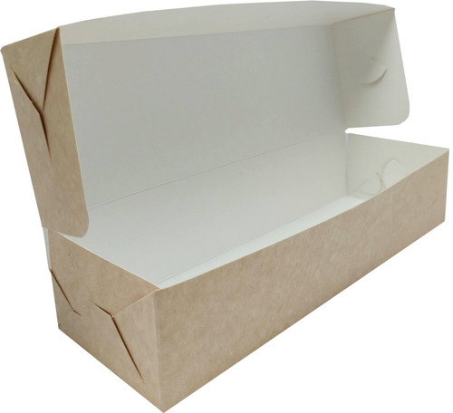Imagen 2 de 5 de Caja P/ Alfajores Alf10 Con/sin Ventana X 100u Blanco Madera